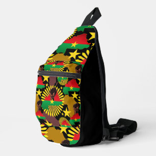 Kaart, Vlag en Vuist van Burkina Faso Sling Bag