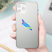 Kaart vlag van Aruba Sticker (Telefoon)