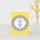 Kaart Volunteer Appreciation (Gele Bloem)