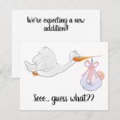KAART VOOR AANKONDIGING VAN BABY (Voorkant / Achterkant)