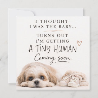 Kaart voor aankondiging van zwangerschap van hond