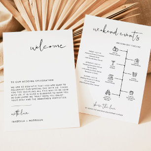 Kaart voor ADELLA Modern Minimum Welcome Letter-ti