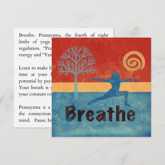 Kaart voor Ademhalingsvlakke noot Notitiekaartje (Voorkant / Achterkant)