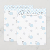 Kaart voor advies over het baby shower "Snippers e (Voorkant / Achterkant)