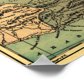 Kaart voor Afghanistan en omringende landen Poster (Hoek)