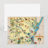 kaart voor Arkansas Cartoon (Voorkant / Achterkant)