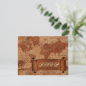 kaart voor bestemming bruiloft rsvp-kaarten (Staand voorkant)