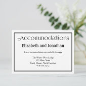 Kaart voor Black & White Wedding Accommodations (Staand voorkant)