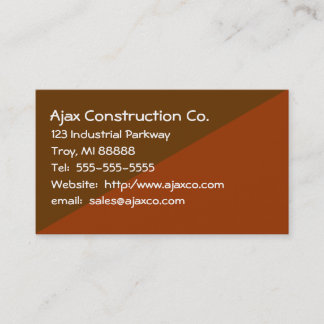 Kaart voor bouwer aannemer visitekaartje