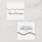 Kaart voor Bright Vintage kerstverlichting (Voorkant / Achterkant)