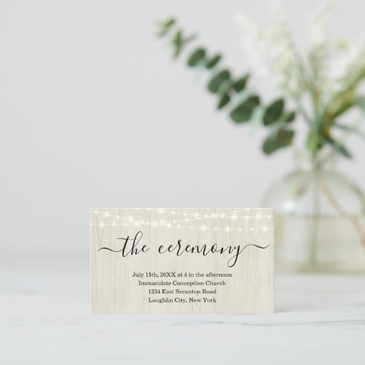 Kaart voor bruiloft Ceremony Enclosure - Simple (Staand voorkant)