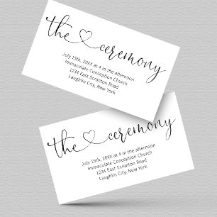 Kaart voor bruiloft Ceremony Enclosure - Simple