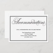 Kaart voor calligrafieScript Wedding Accommodation (Voorkant / Achterkant)