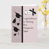 Kaart voor Chiropractische graad in Silver (Gele Bloem)