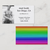 Kaart voor cruiseschepen (met achterzijde) visitekaartje (Voorkant / Achterkant)