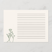 Kaart voor de Bride Rustic Wildflower (Achterkant)