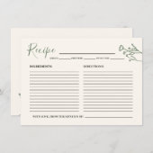 Kaart voor de Bride Rustic Wildflower (Voorkant / Achterkant)