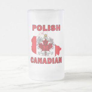 Kaart voor de Canadese vlag Matglas Bierpul