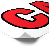 Kaart voor de Canadese vlag Poster (Hoek)