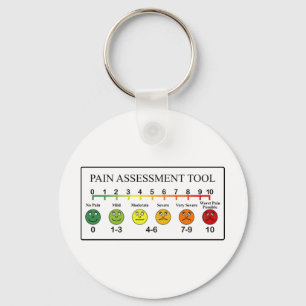 Kaart voor de evaluatie van medische pijn sleutelhanger