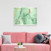 Kaart voor de indeling van het land in New Mexico Canvas Afdruk (Insitu (Woonkamer))