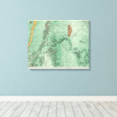 Kaart voor de indeling van het land in New Mexico Canvas Afdruk (Insitu (Houten vloer))