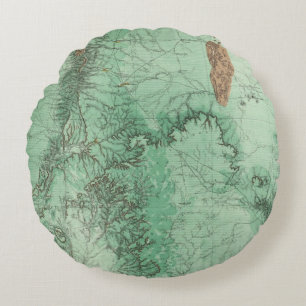 Kaart voor de indeling van het land in New Mexico Rond Kussen