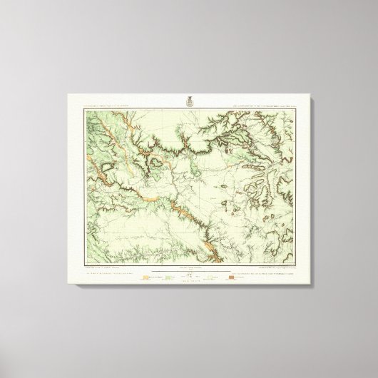 Kaart voor de landclassificatie van New Mexico Canvas Afdruk (Voorkant)