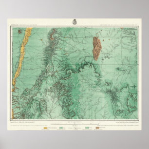 Kaart voor de landclassificatie van New Mexico Poster