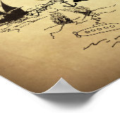 Kaart voor de schatkist van Barbados en zelfgeleid Poster (Hoek)