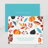 Kaart voor de Thanksgiving van budgettaire Herfst  (Voorkant / Achterkant)