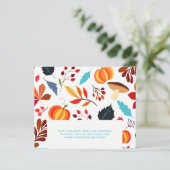 Kaart voor de Thanksgiving van budgettaire Herfst  (Staand voorkant)