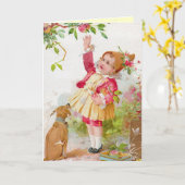 Kaart voor de verjaardag van een  kind (Gele Bloem)