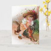 Kaart voor de verjaardag van een  kind (Gele Bloem)