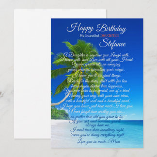 Kaart voor de verjaardag van een volwassen dochter