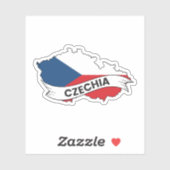 Kaart voor de vlag van Tsjechië Sticker (Vel)