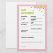 Kaart voor de voorspelling van de baby-Baby - Roze (Voorkant / Achterkant)