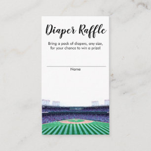 Kaart voor Diaper Raffle Baseball Baby shower Encl
