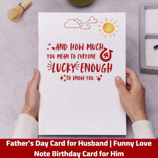 Kaart voor echtgenoot grappige liefdesbrief verjaa