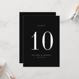 Kaart voor eigentijdse chic Wedding Table Number
