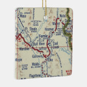 kaart voor Fernie BC Keramisch Ornament (Rechts)