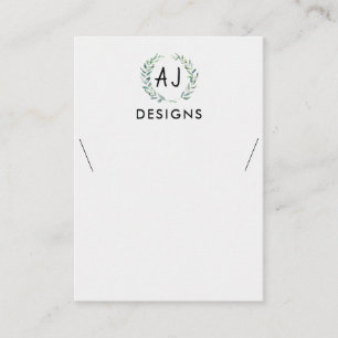 Kaart voor Floral Painting Ketting waterverf Visitekaartje