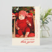 Kaart voor geboorteaankondiging tijdens de kerstva (Staand voorkant)