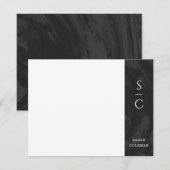 Kaart voor geborduurde band — zwart (Voorkant / Achterkant)