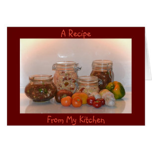 Kaart voor gefermenteerde Veggies Recipe Note