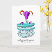 Kaart voor geitenverjaardag (Gele Bloem)