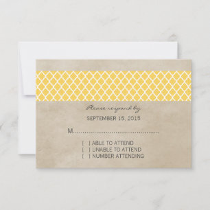 Kaart voor gele reustige Quatrefoil respons