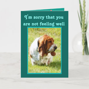 Kaart voor 'goed' met Cute, maar Sad Basset Hound