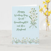 Kaart voor grote kleindochter en echtgenoot (Gele Bloem)
