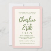 Kaart voor handschriftenretro Wedding-uitnodiging (Voorkant)